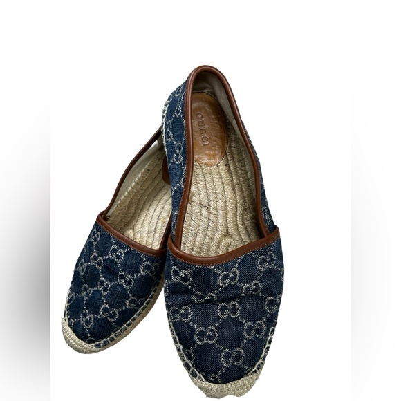 Gucci Blue Denim & Leather
 Espadrilles Ladies size... - Picture 8 of 11
